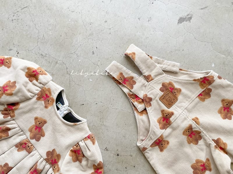 HI BYEBEBE - Korean Children Fashion - #Kfashion4kids - Gordeng Bear Dungarees Pants - 6