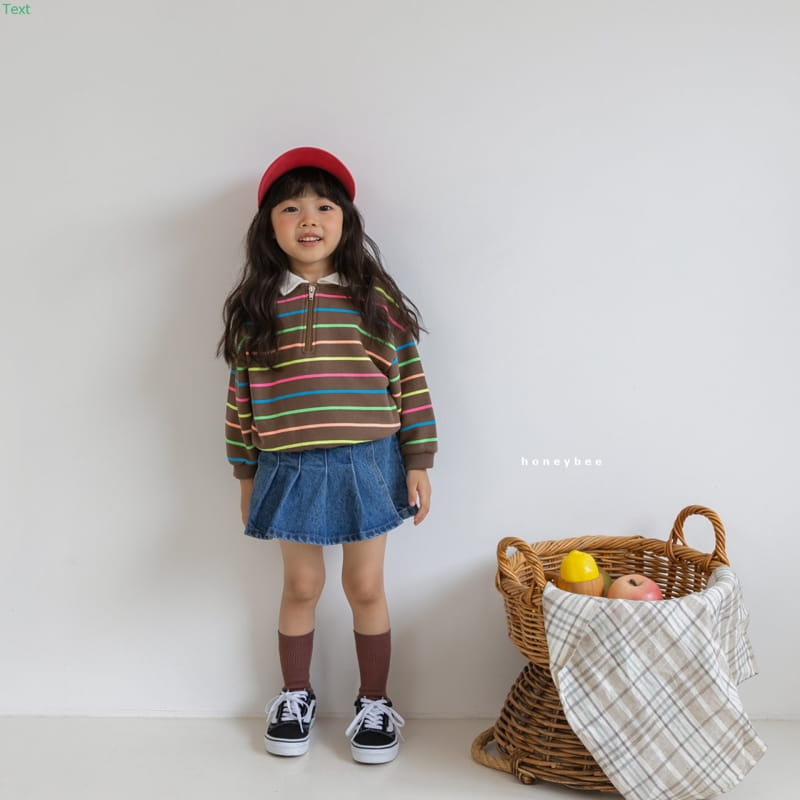 HONEYBEE - Korean Children Fashion - #Kfashion4kids - Stripe Zip-up Top