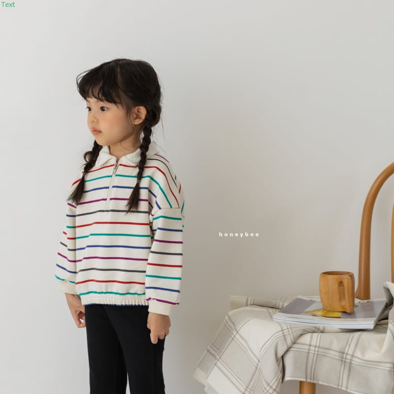 HONEYBEE - Korean Children Fashion - #Kfashion4kids - Stripe Zip-up Top - 12