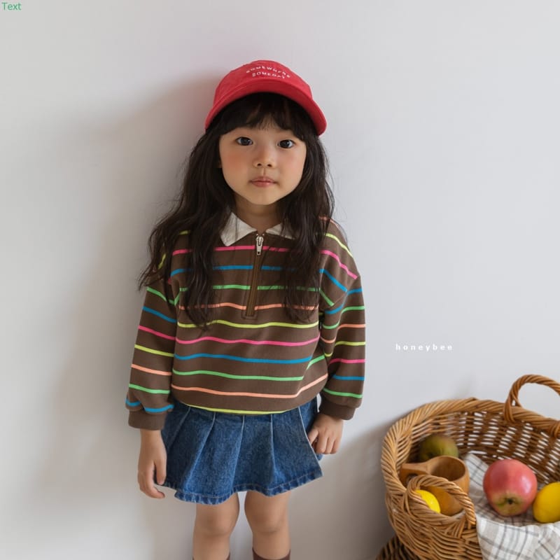 HONEYBEE - Korean Children Fashion - #Kfashion4kids - Stripe Zip-up Top - 6