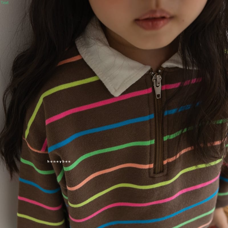 HONEYBEE - Korean Children Fashion - #Kfashion4kids - Stripe Zip-up Top - 8