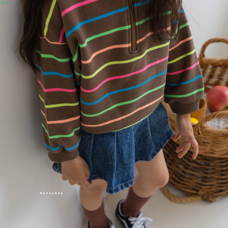 HONEYBEE - Korean Children Fashion - #Kfashion4kids - Stripe Zip-up Top - 9