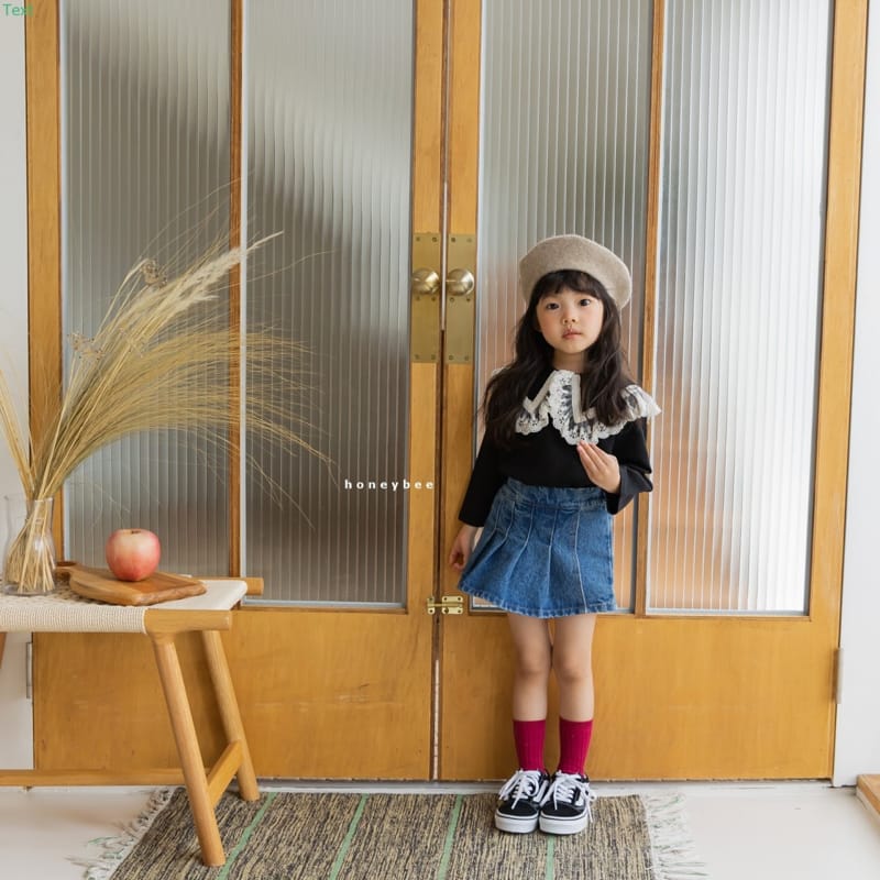 HONEYBEE - Korean Children Fashion - #Kfashion4kids - Lace Collar Tee