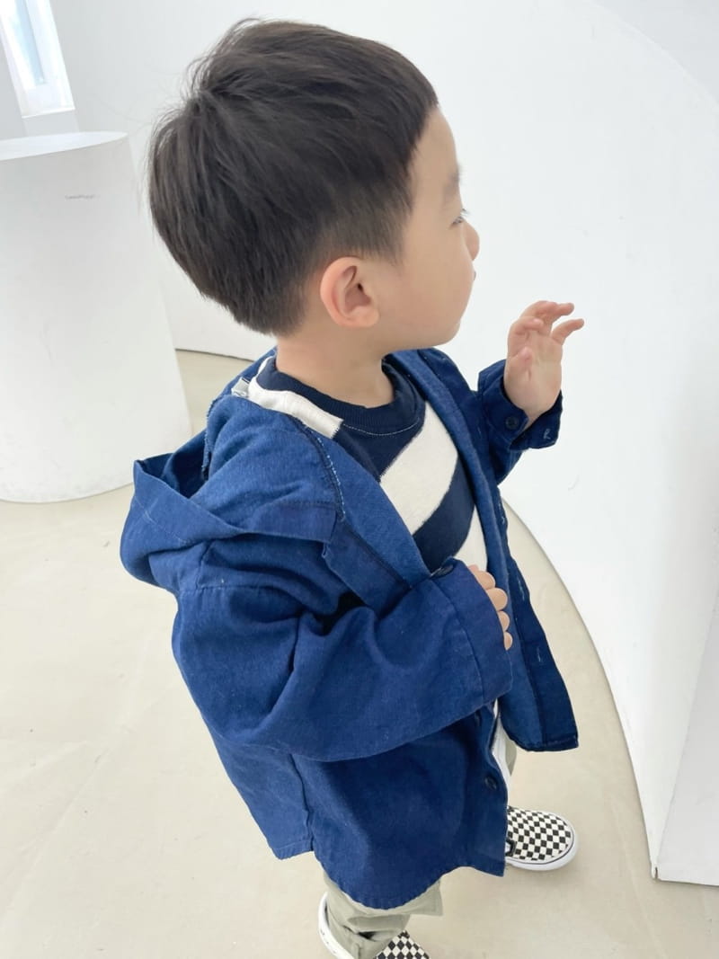 HYVAA - Korean Children Fashion - #Kfashion4kids - Simple Hoody Denim Shirt - 4