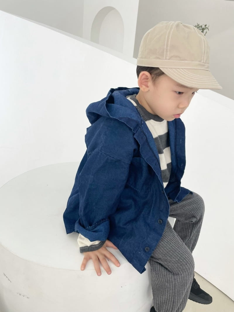 HYVAA - Korean Children Fashion - #Kfashion4kids - Simple Hoody Denim Shirt - 5
