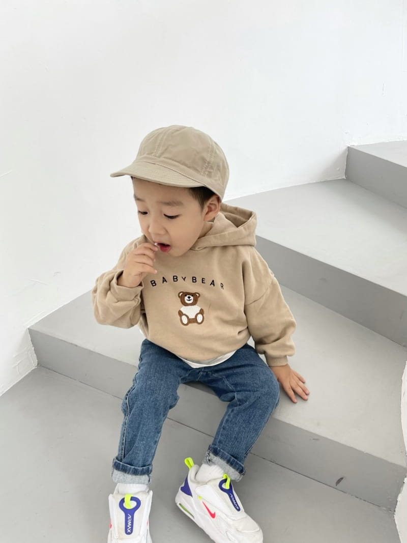 HYVAA - Korean Children Fashion - #Kfashion4kids - Bear Embroidery Hoody Tee