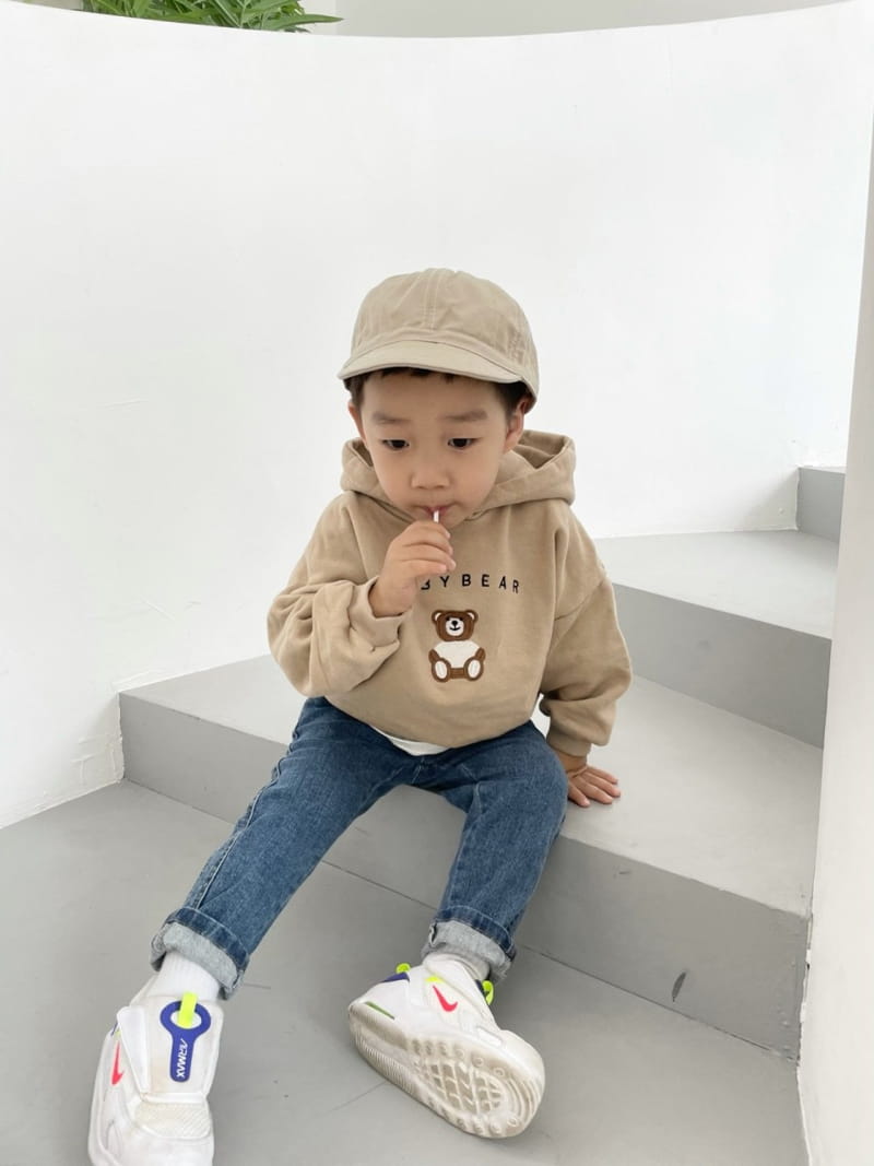 HYVAA - Korean Children Fashion - #Kfashion4kids - Bear Embroidery Hoody Tee - 4