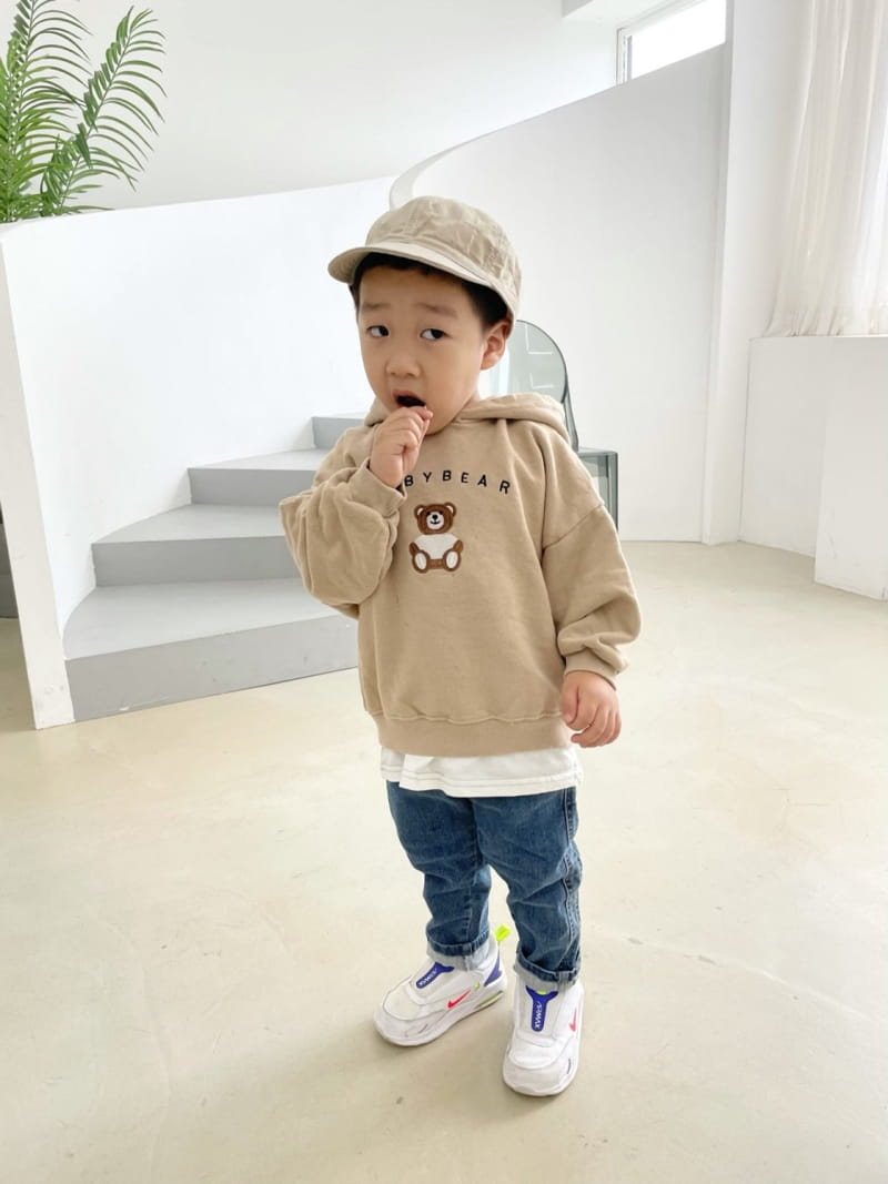 HYVAA - Korean Children Fashion - #Kfashion4kids - Bear Embroidery Hoody Tee - 5
