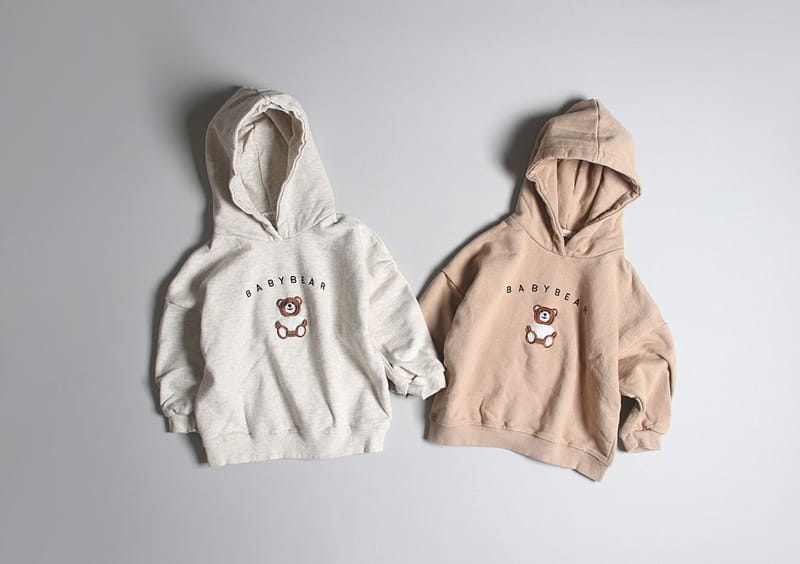HYVAA - Korean Children Fashion - #Kfashion4kids - Bear Embroidery Hoody Tee - 6