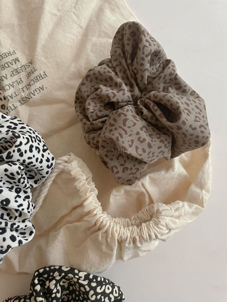 JELLYJELLY - Korean Children Fashion - #Kfashion4kids - Vintage Leopard Scrunchy [set of 3]