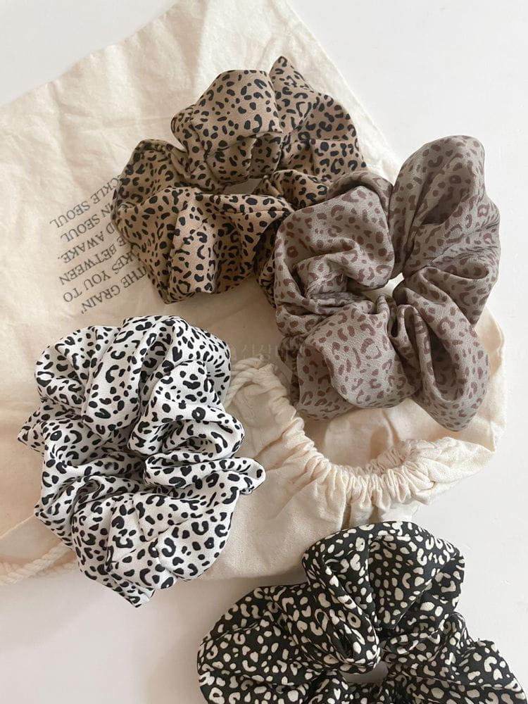 JELLYJELLY - Korean Children Fashion - #Kfashion4kids - Vintage Leopard Scrunchy [set of 3] - 2