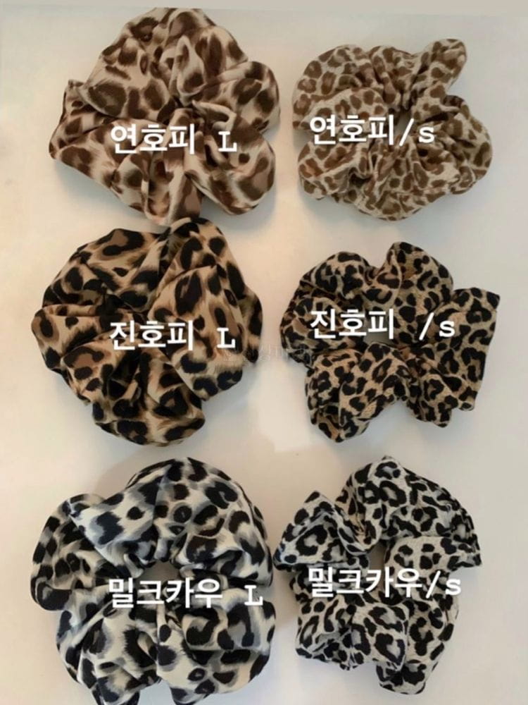 JELLYJELLY - Korean Children Fashion - #Kfashion4kids - Leopard Scrunchy [set of 6]