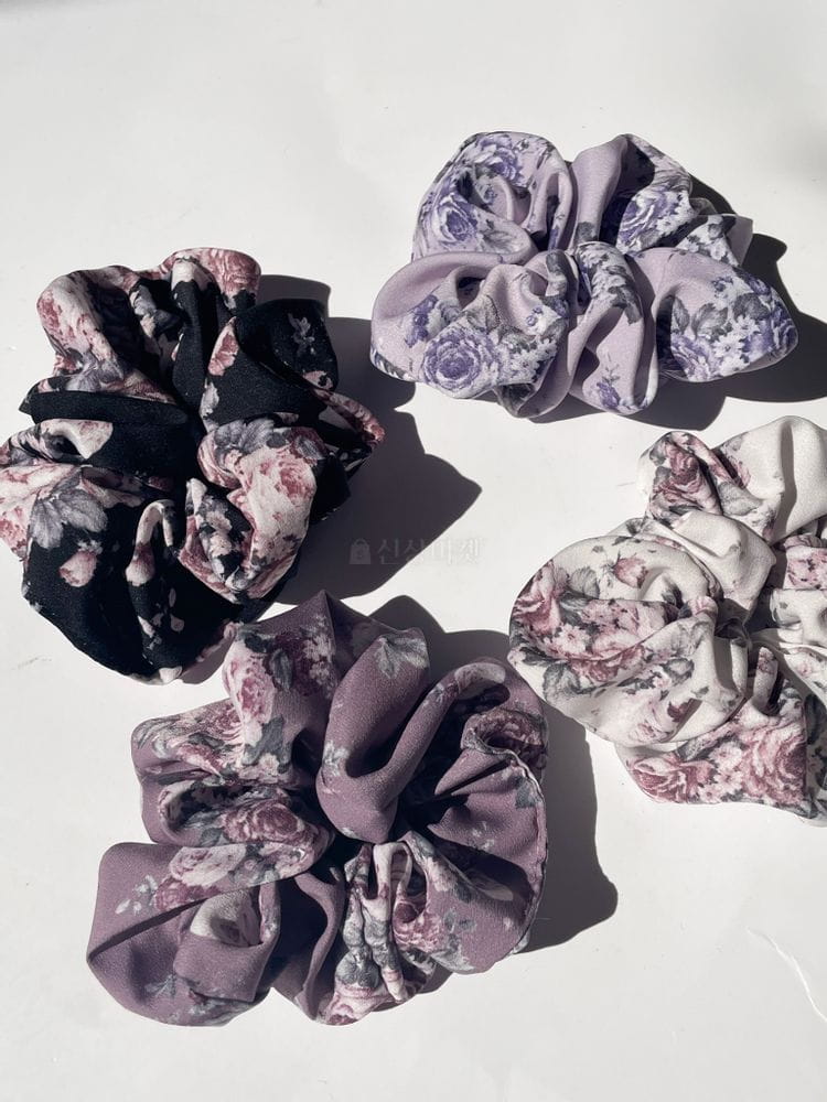 JELLYJELLY - Korean Children Fashion - #Kfashion4kids - Lovely Vintage Floral Scrunchy [set of 4] - 3