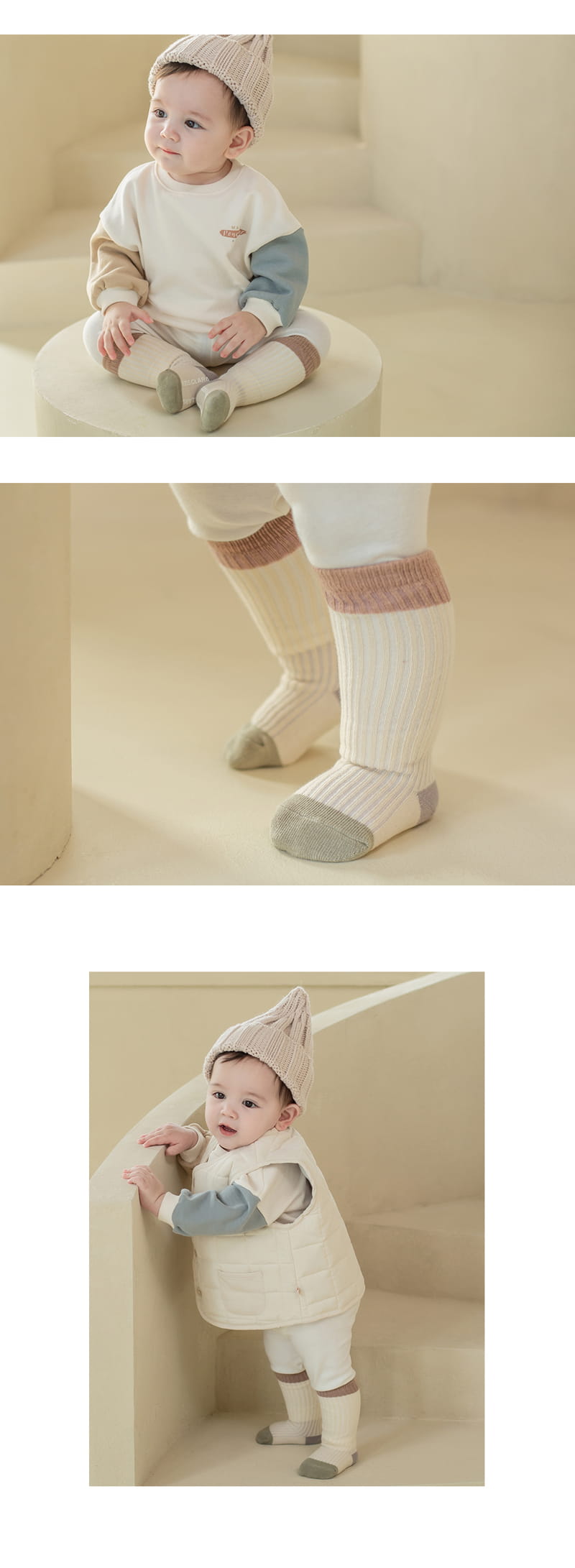 KIDS CLARA - Korean Children Fashion - #Kfashion4kids - Tito Baby Knee Socks [set of 5] - 4