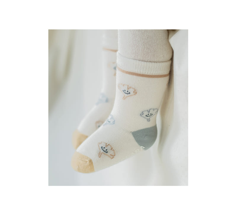 KIDS CLARA - Korean Children Fashion - #Kfashion4kids - Folling Baby Socks [set of 5] - 2