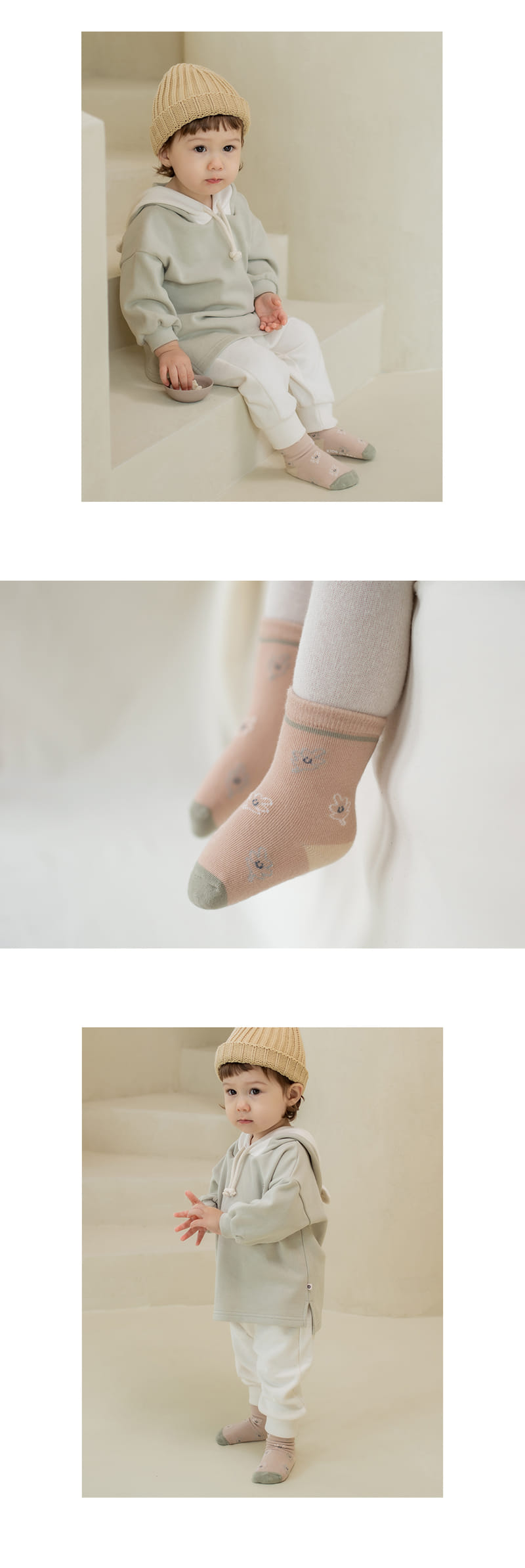 KIDS CLARA - Korean Children Fashion - #Kfashion4kids - Folling Baby Socks [set of 5] - 6