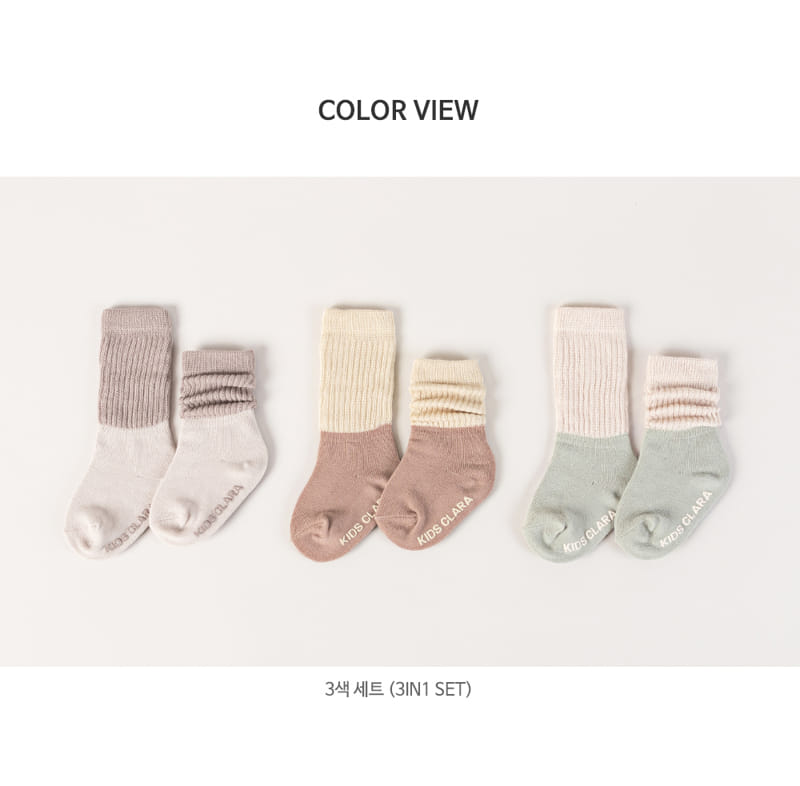 KIDS CLARA - Korean Children Fashion - #Kfashion4kids - Trend Warmer Baby Socks 3-in-1 [set of 5] - 9