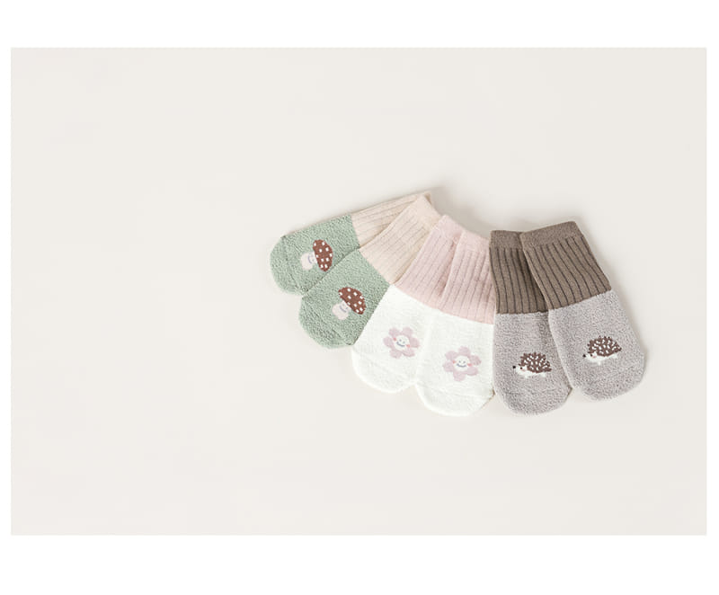 KIDS CLARA - Korean Children Fashion - #Kfashion4kids - Ruben Baby Socks [set of 5] - 6
