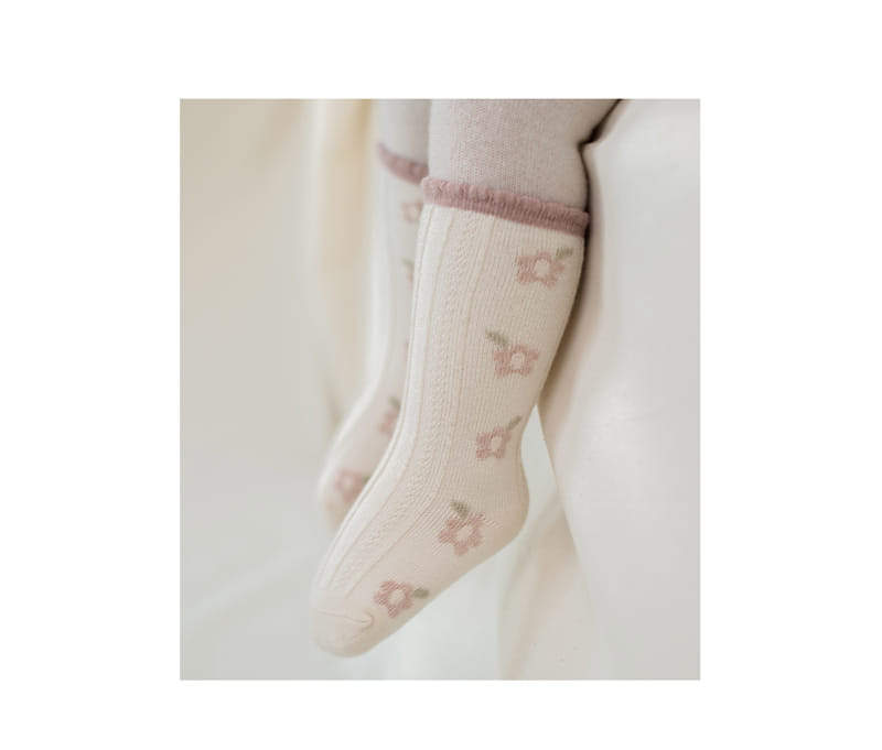 KIDS CLARA - Korean Children Fashion - #Kfashion4kids - Rubena Baby Knee Socks [set of 5] - 2