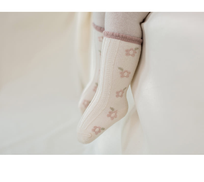 KIDS CLARA - Korean Children Fashion - #Kfashion4kids - Rubena Baby Knee Socks [set of 5] - 5