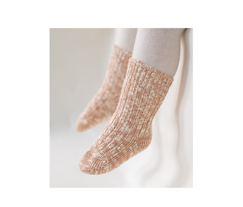 KIDS CLARA - Korean Children Fashion - #Kfashion4kids - Sandy Knit Socks [set of 5] - 2