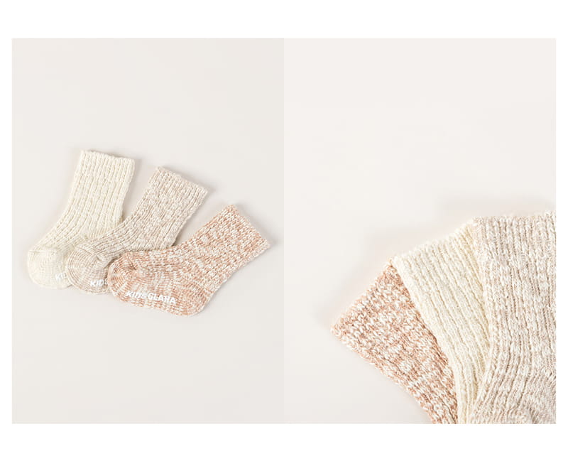 KIDS CLARA - Korean Children Fashion - #Kfashion4kids - Sandy Knit Socks [set of 5] - 6