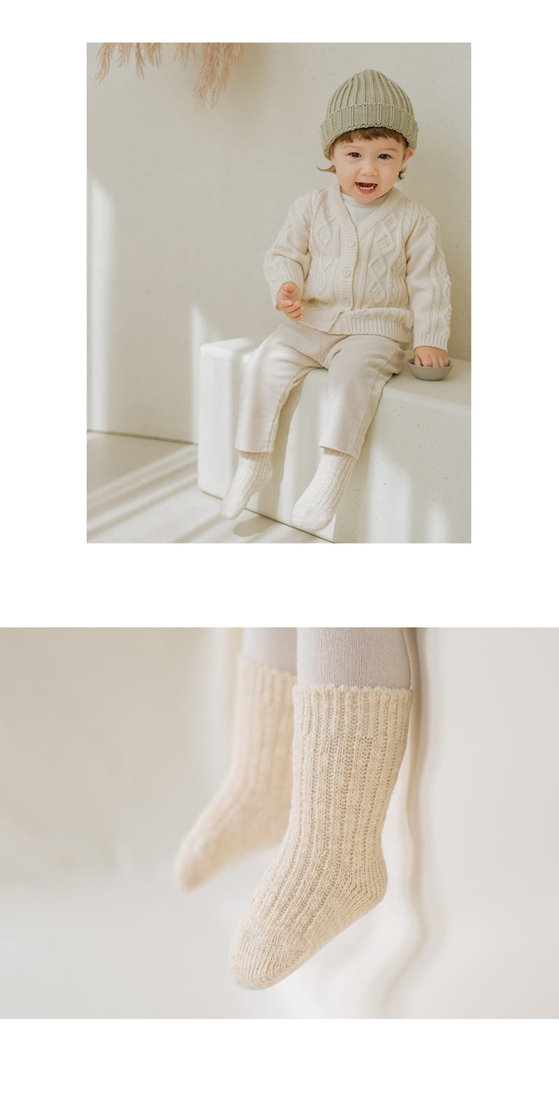 KIDS CLARA - Korean Children Fashion - #Kfashion4kids - Sandy Knit Socks [set of 5] - 7