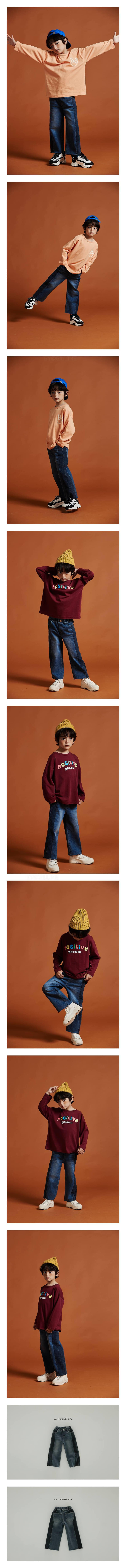 KOKOYARN - Korean Children Fashion - #Kfashion4kids - Slit Colored Denim Pants