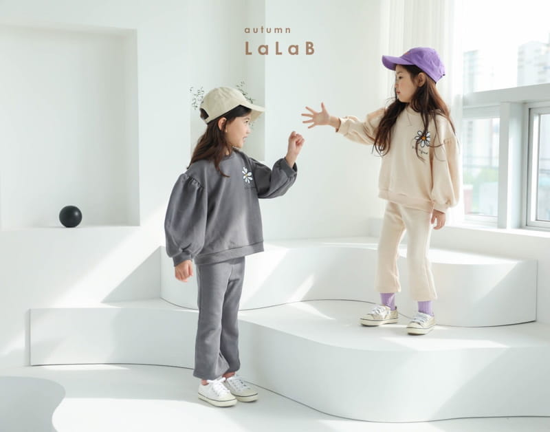 LALAB - Korean Children Fashion - #Kfashion4kids - Flower Top Bottom Set - 3
