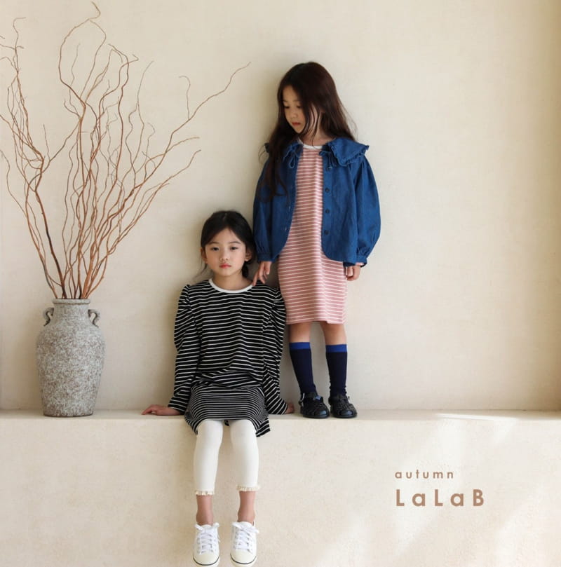 LALAB - Korean Children Fashion - #Kfashion4kids - Stripe Puff One-piece - 10