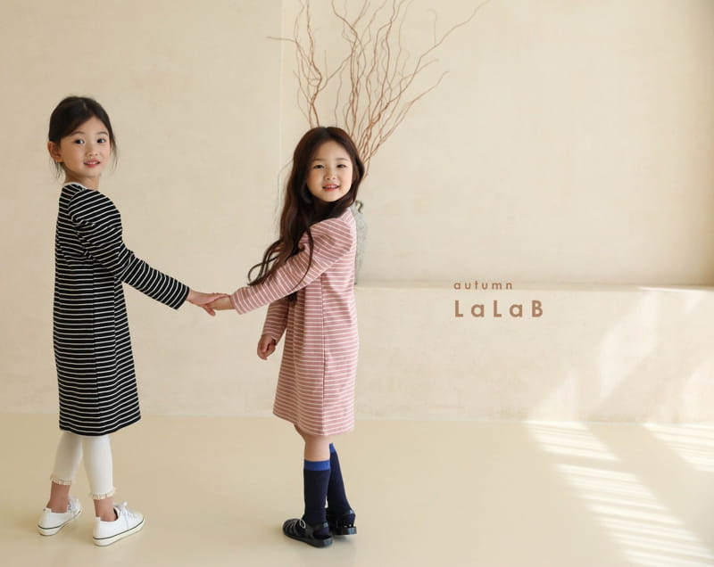 LALAB - Korean Children Fashion - #Kfashion4kids - Stripe Puff One-piece - 4