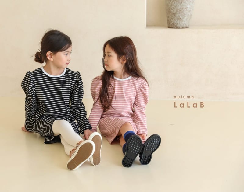 LALAB - Korean Children Fashion - #Kfashion4kids - Stripe Puff One-piece - 5