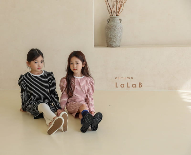LALAB - Korean Children Fashion - #Kfashion4kids - Stripe Puff One-piece - 8