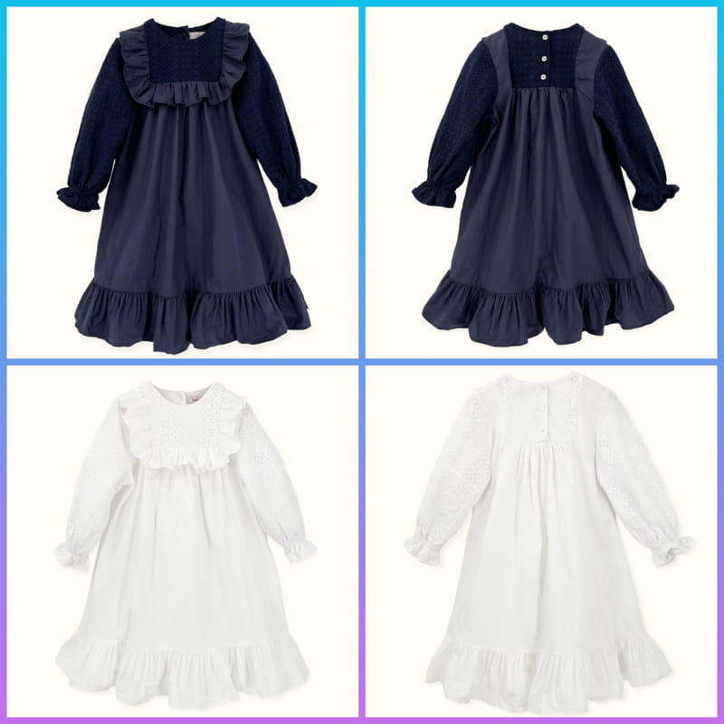 LE BEV - Korean Children Fashion - #Kfashion4kids - Lace Mone One-piece - 10