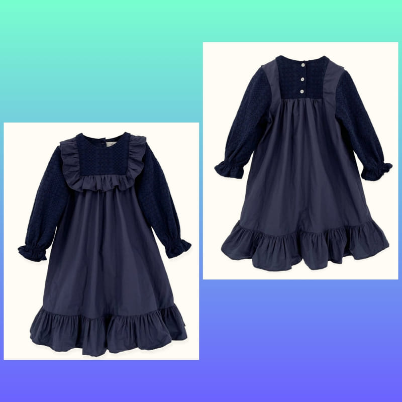 LE BEV - Korean Children Fashion - #Kfashion4kids - Lace Mone One-piece - 11