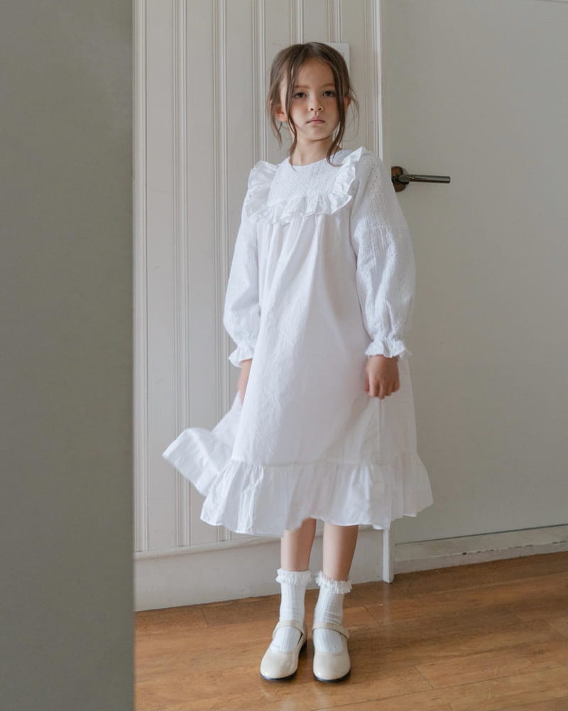 LE BEV - Korean Children Fashion - #Kfashion4kids - Lace Mone One-piece - 3