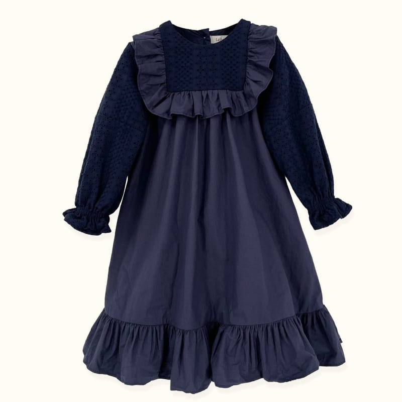 LE BEV - Korean Children Fashion - #Kfashion4kids - Lace Mone One-piece - 6