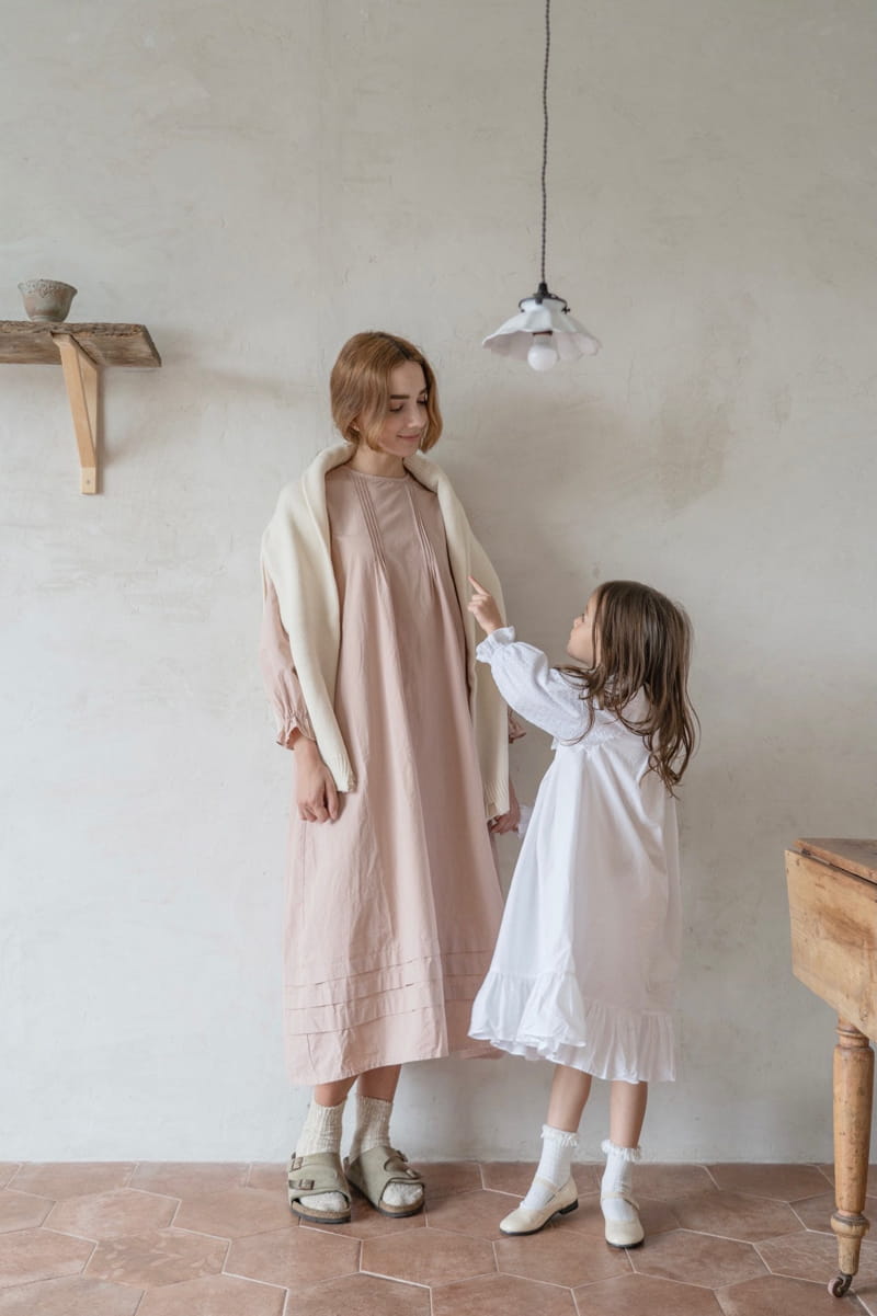 LE BEV - Korean Children Fashion - #Kfashion4kids - Adult Pintuck One-piece - 9