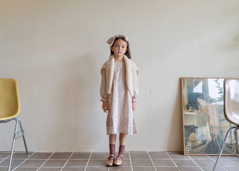 LE BEV - Korean Children Fashion - #Kfashion4kids - Flower Pintuck One-piece - 2