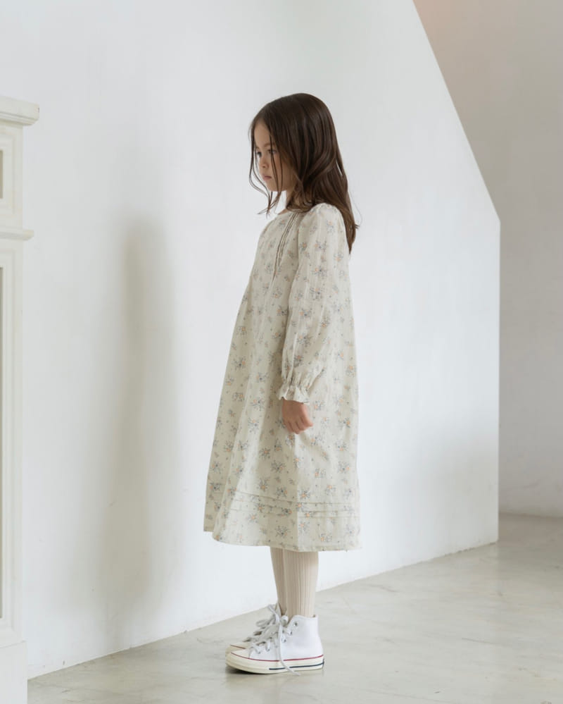 LE BEV - Korean Children Fashion - #Kfashion4kids - Flower Pintuck One-piece - 8