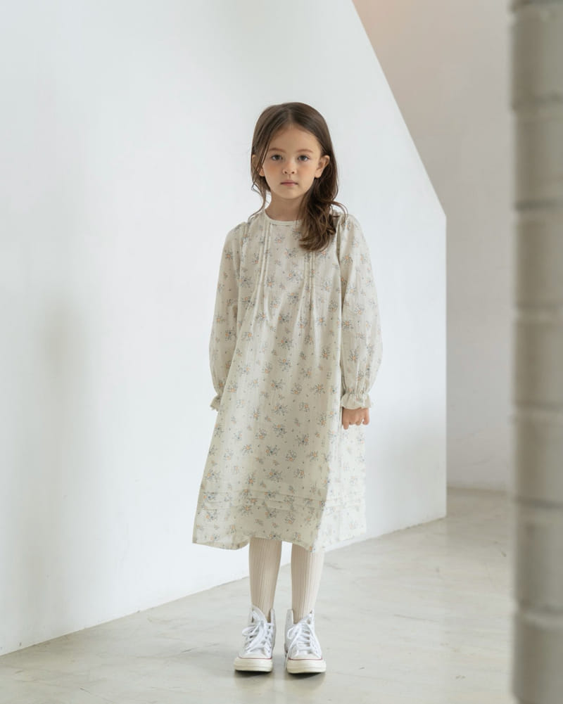 LE BEV - Korean Children Fashion - #Kfashion4kids - Flower Pintuck One-piece - 9