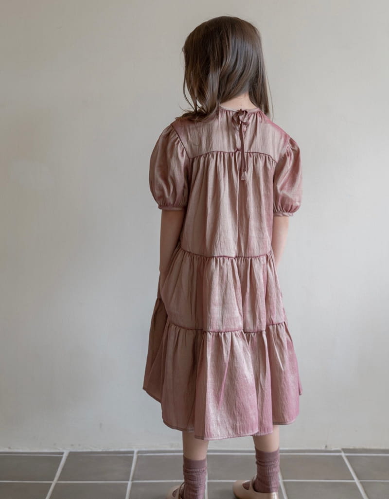 LE BEV - Korean Children Fashion - #Kfashion4kids - Two Tone Shine One-piece - 4