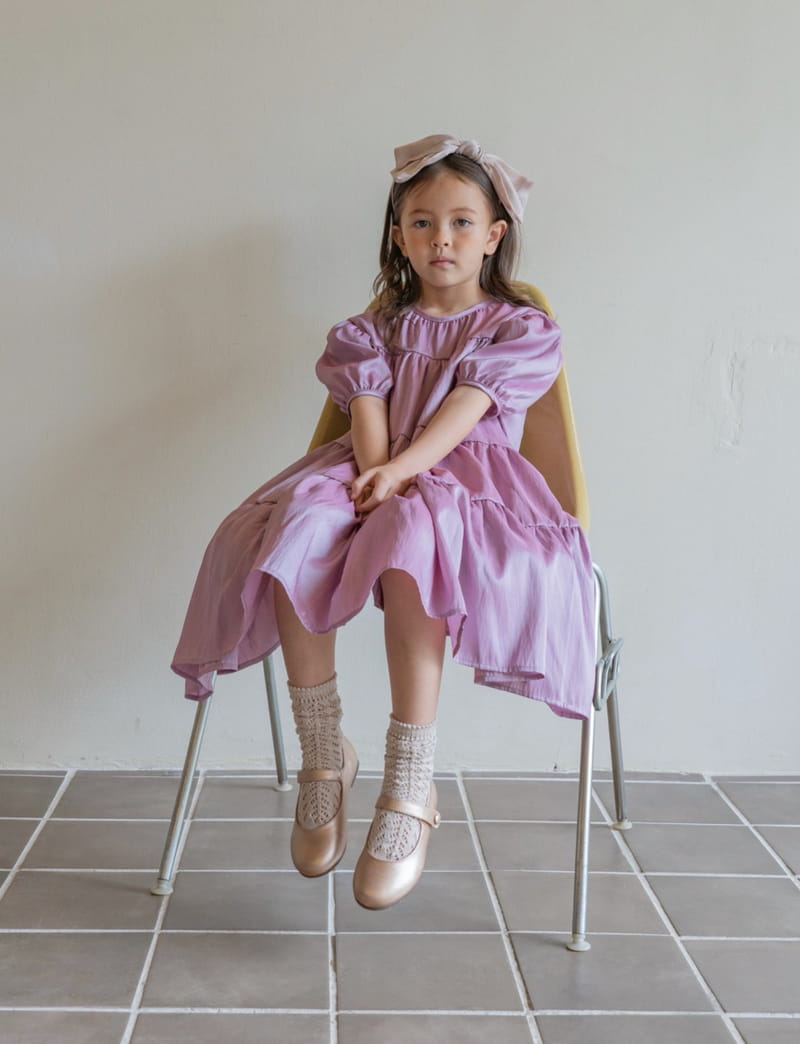 LE BEV - Korean Children Fashion - #Kfashion4kids - Two Tone Shine One-piece - 5