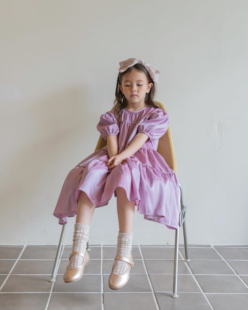 LE BEV - Korean Children Fashion - #Kfashion4kids - Two Tone Shine One-piece - 6