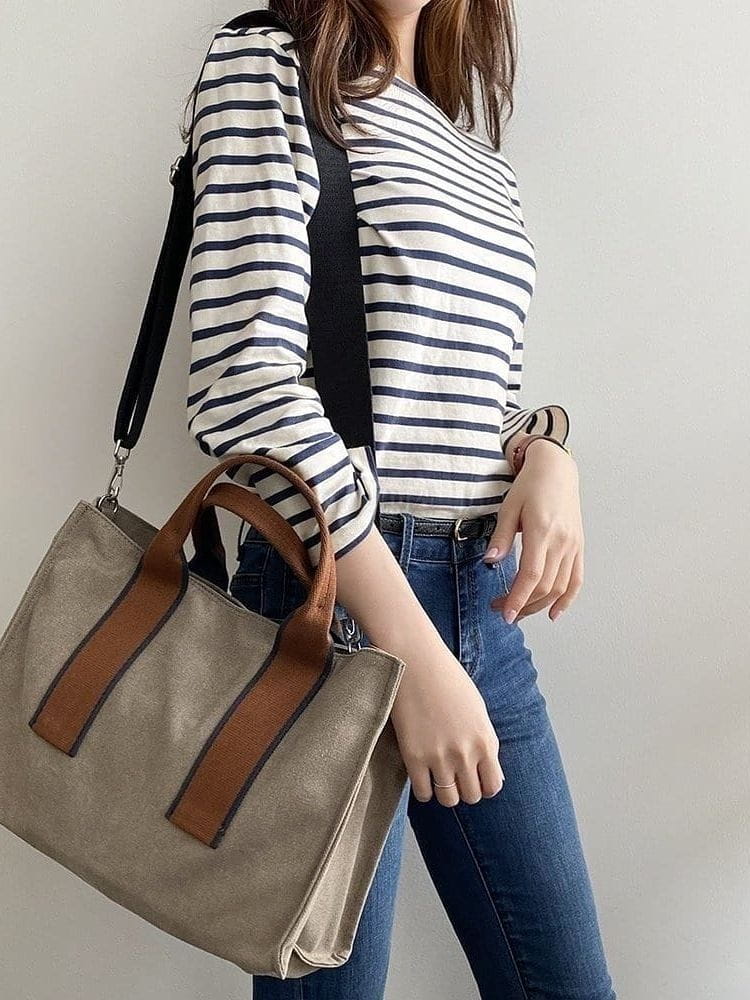 LEJUNEV - Korean Children Fashion - #Kfashion4kids - Webbing Square Tote Bag
