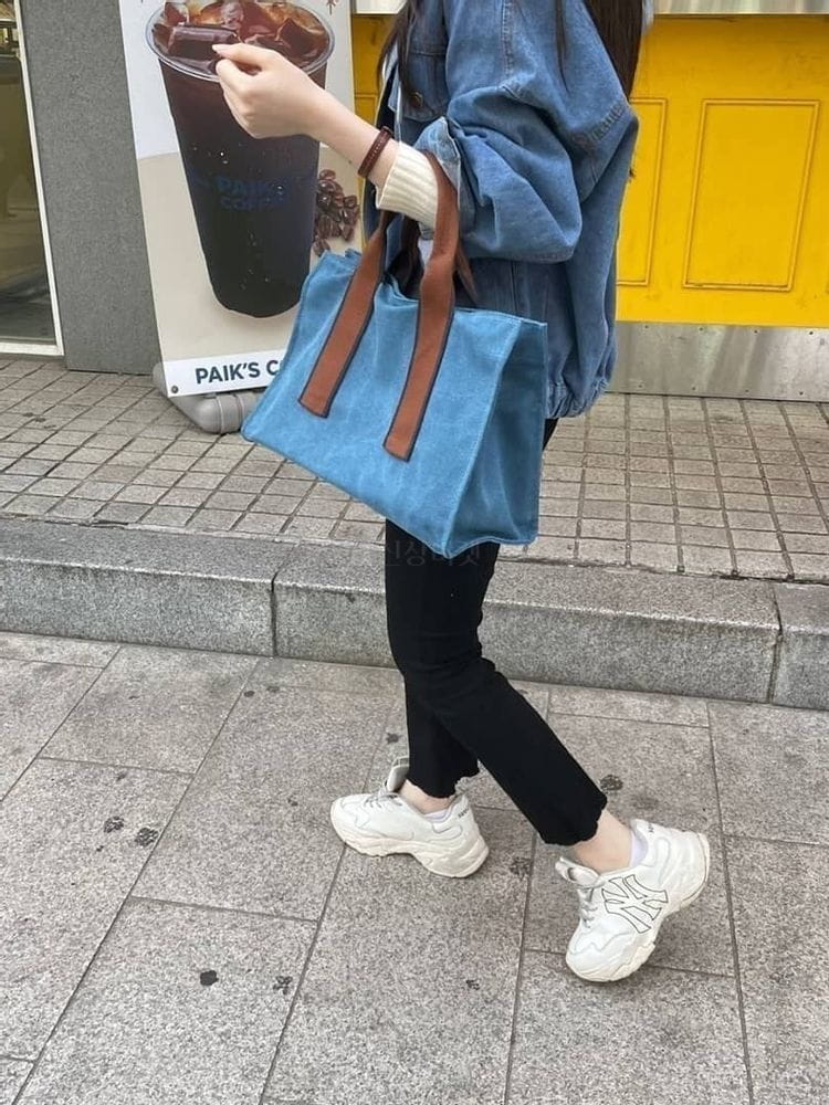 LEJUNEV - Korean Children Fashion - #Kfashion4kids - Webbing Square Tote Bag - 3
