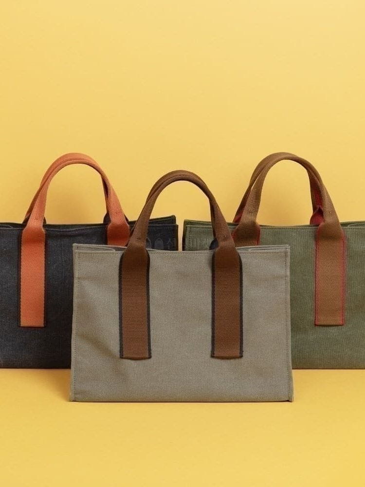 LEJUNEV - Korean Children Fashion - #Kfashion4kids - Webbing Square Tote Bag - 4