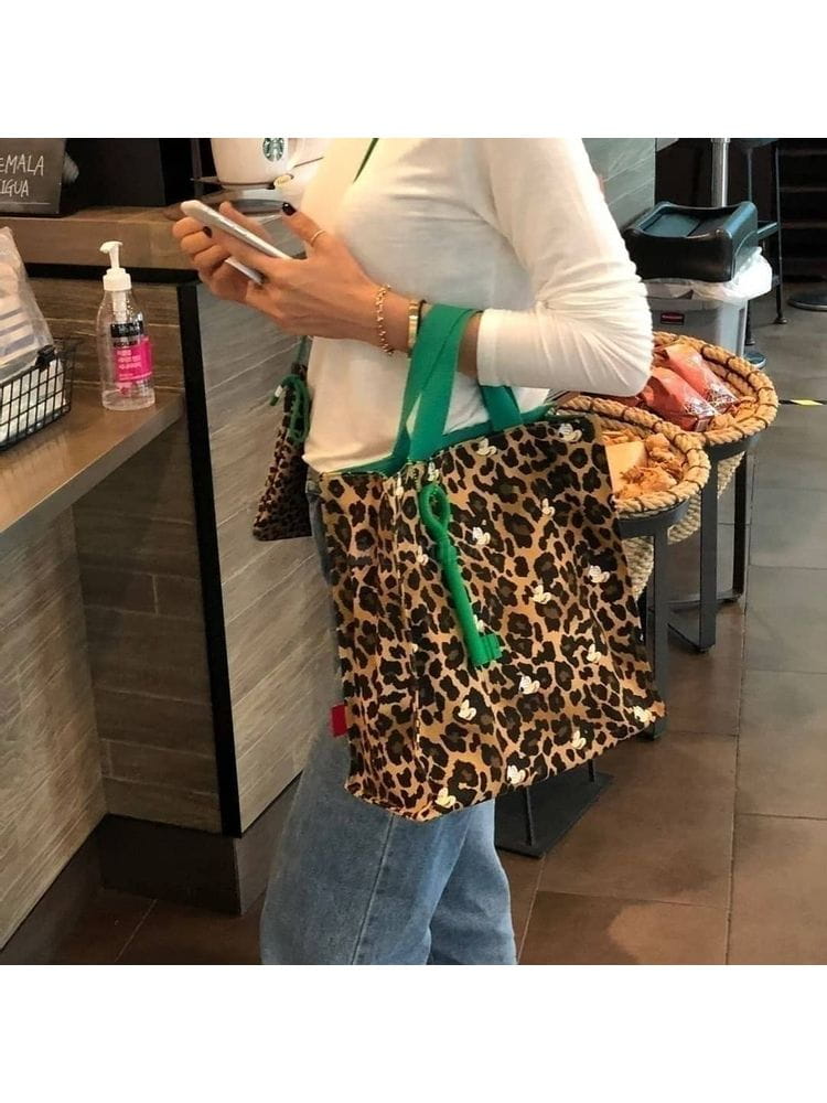 LEJUNEV - Korean Children Fashion - #Kfashion4kids - Homi Dot Leopard Tote Bag - 2