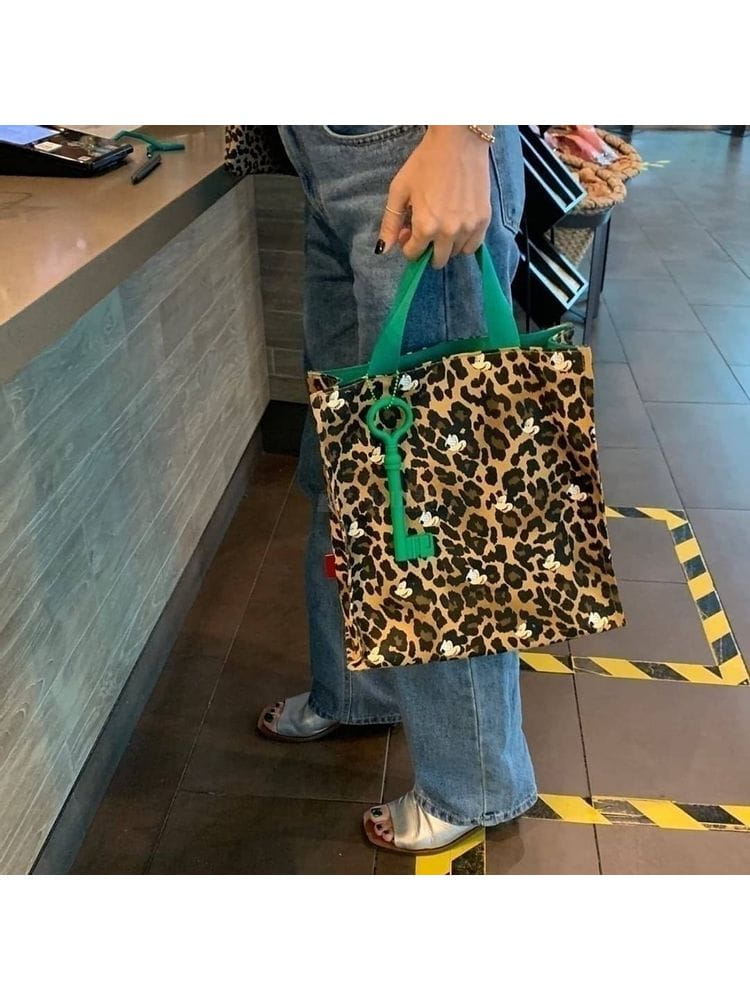 LEJUNEV - Korean Children Fashion - #Kfashion4kids - Homi Dot Leopard Tote Bag - 3
