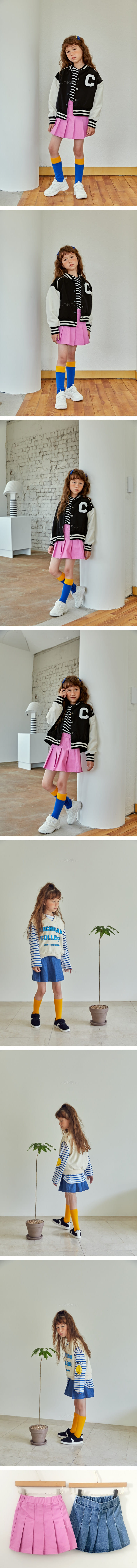 LILAS - Korean Children Fashion - #Kfashion4kids - Denim Pleats Skirt